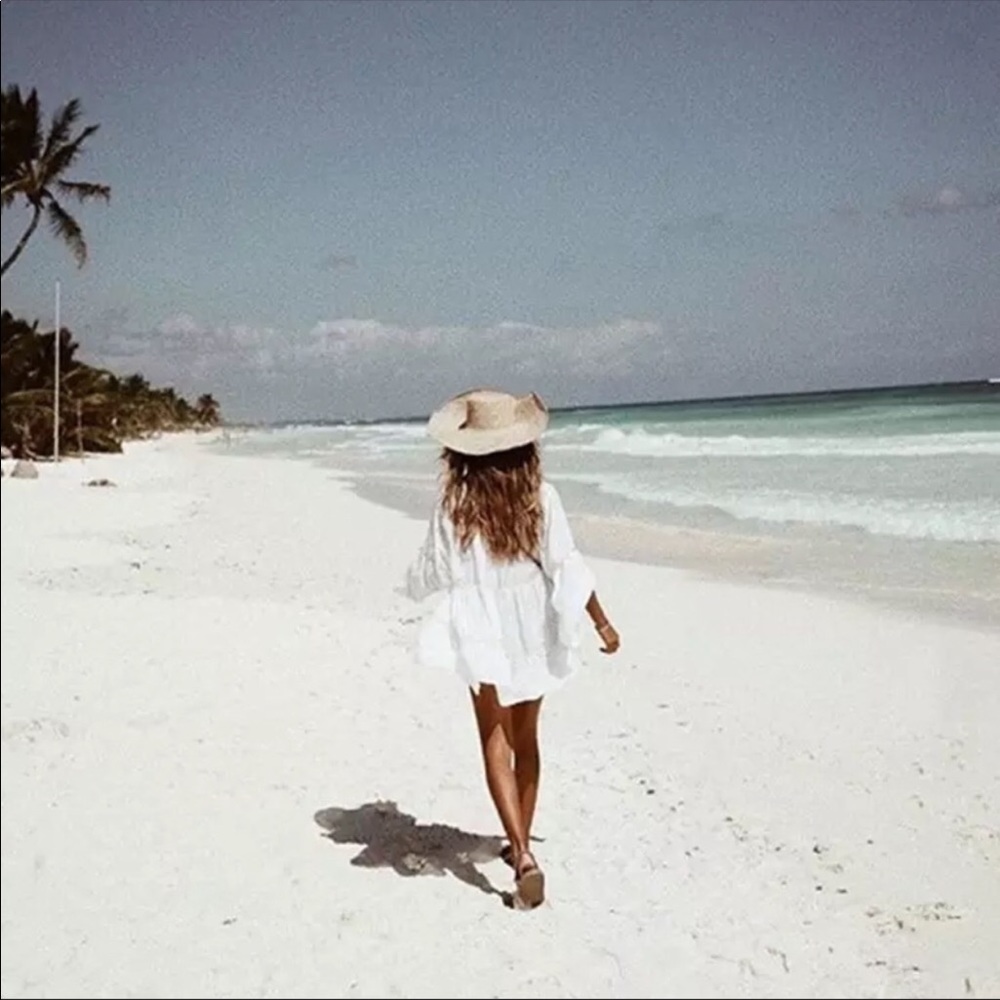 RESTOCKED! White Eyelet Beach Coverup - Picture 4 of 6